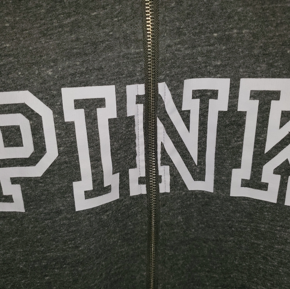 Pink Victoria Secret zip hoodie - Picture 2 of 3